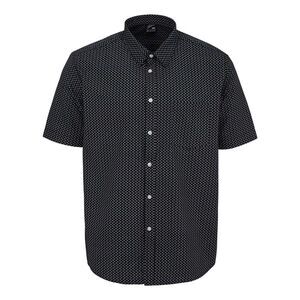 Fabric Mens Poplin Short-Sleeved Shirt / Black
